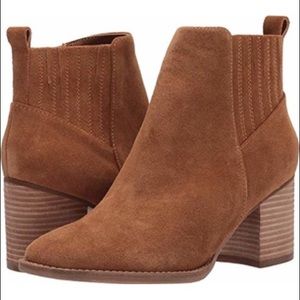 Blondo Noa Waterproof Booties Camel Suede